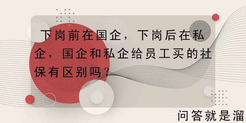 下岗前在国企，下岗后在私企，国企和私企给员工买的社保有区别吗？