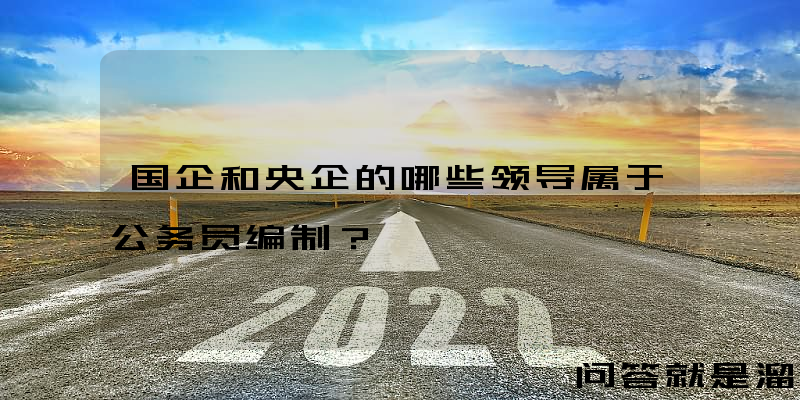 国企和央企的哪些领导属于公务员编制？