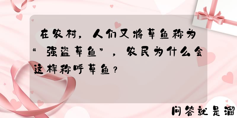 在农村，人们又将草鱼称为“强盗草鱼”，农民为什么会这样称呼草鱼？