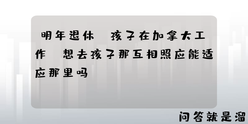 明年退休，孩子在加拿大工作，想去孩子那互相照应能适应那里吗？