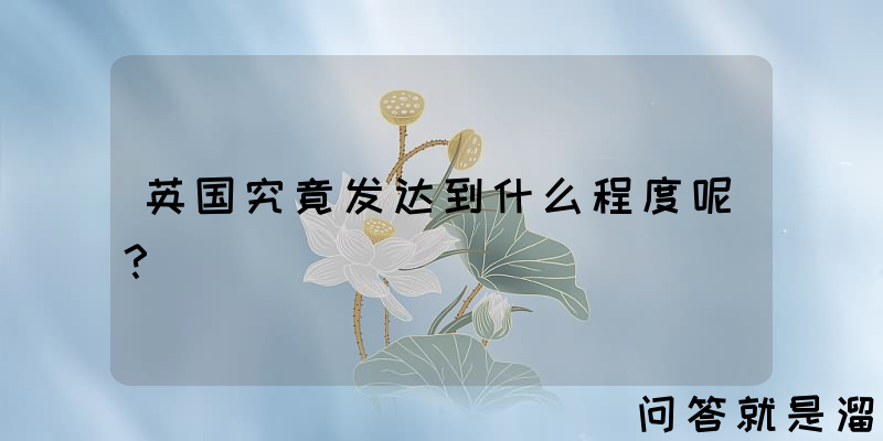 英国究竟发达到什么程度呢？