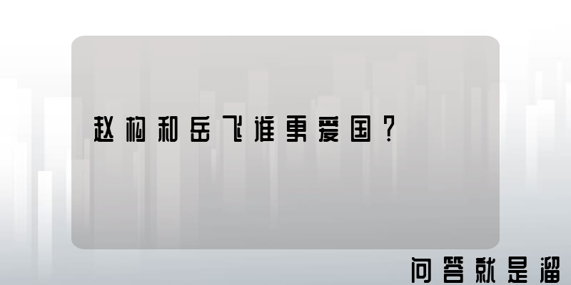 赵构和岳飞谁更爱国？