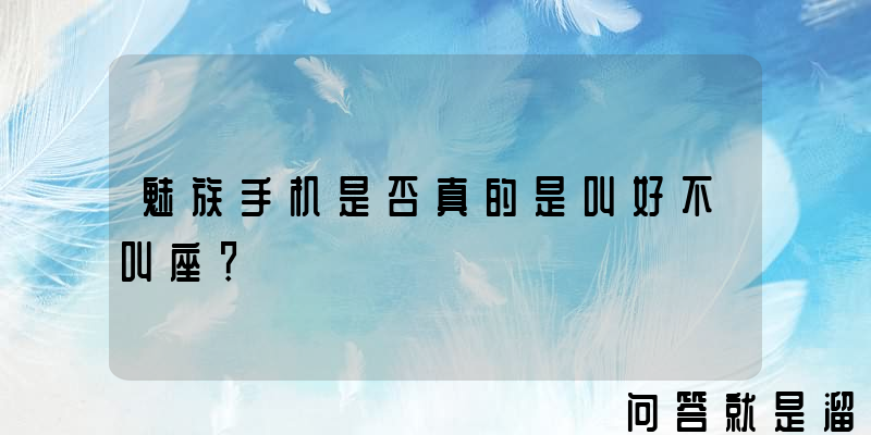 魅族手机是否真的是叫好不叫座？